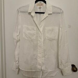 Cloth & Stone Ivory Button-Up Blouse
